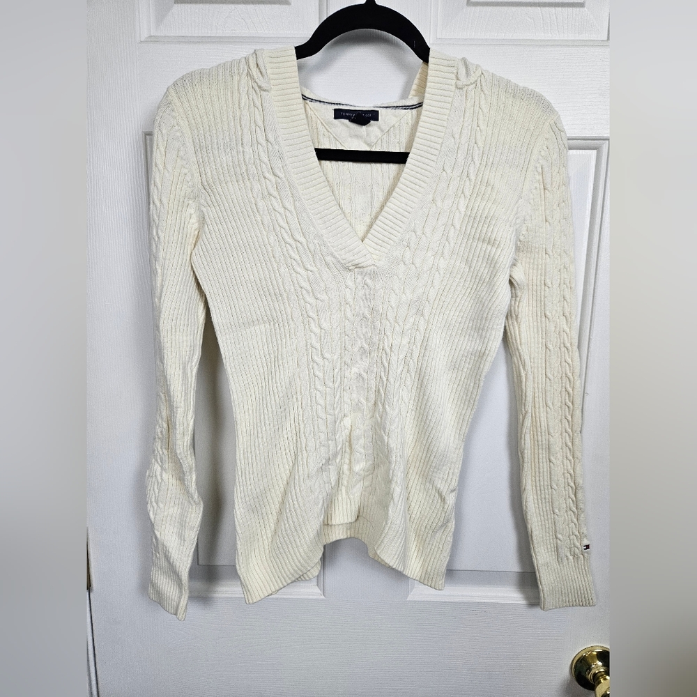 Tommy Hilfiger Size Small Knit Sweater with Hood